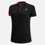 MACRON T SHIRT LIVIA POLO KOREAN DONNA NERO/ROSA FLUO