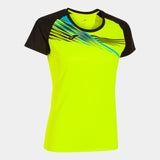 JOMA T SHIRT ELITE X DONNA Nero/Blu/Verde/Giallo