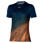 MIZUNO T-SHIRT CHARGE SHADOW GRAPHIC TEE UOMO BLU/ARANCIO