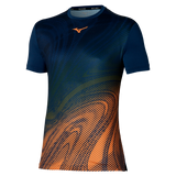 MIZUNO T-SHIRT CHARGE SHADOW GRAPHIC TEE UOMO BLU/ARANCIO