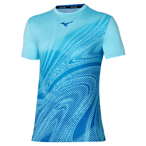 MIZUNO T-SHIRT CHARG SHADOW GRAPHIC TEE UOMO BLU