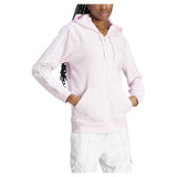 ADIDAS FELPA CON CAPPUCCIO ESSENTIALS 3-STRIPES FRENCH TERRY REGULAR FULL-ZIP DONNA ROSA