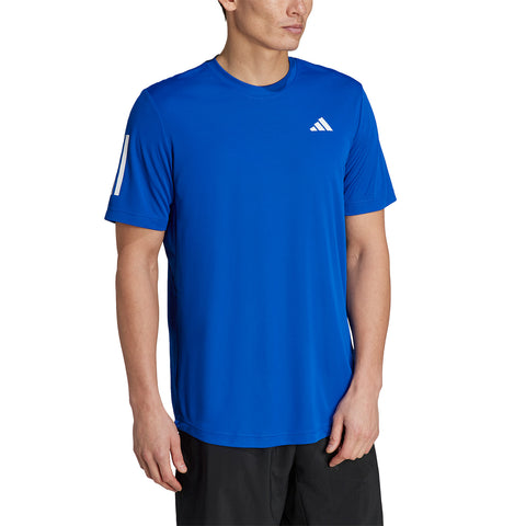 ADIDAS T-SHIRT PADEL CLUB 3 STRIPES BLU ROYAL