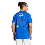 ADIDAS T-SHIRT GRAPHIC LOGO PADEL UOMO Blu