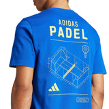 ADIDAS T-SHIRT GRAPHIC LOGO PADEL UOMO Blu