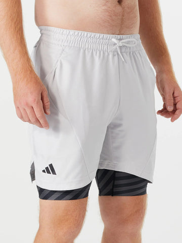 ADIDAS SET PANTALONCINI DA TENNIS HEAT.RDY E PANTALONCINI INTERNI Bianco