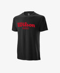 WILSON T SHIRT DI COTONE DA PADEL UOMO NERO