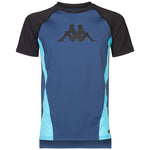 KAPPA T-SHIRT UOMO KOMBAT BAER Navy/Black/Turquoise