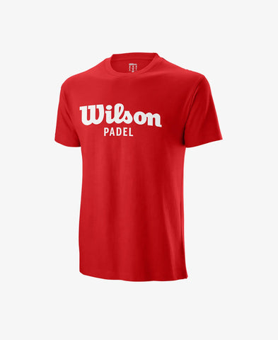 WILSON T SHIRT DI COTONE DA PADEL UOMO ROSSO